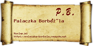 Palaczka Borbála névjegykártya